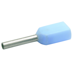 Двойной втулочный изолир. наконечник 2x2,5мм2, длина втулки 12мм (голубой)