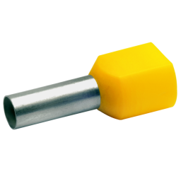 Двойной втулочный изолир. наконечник 2x6мм2, длина втулки 14мм (желтый)